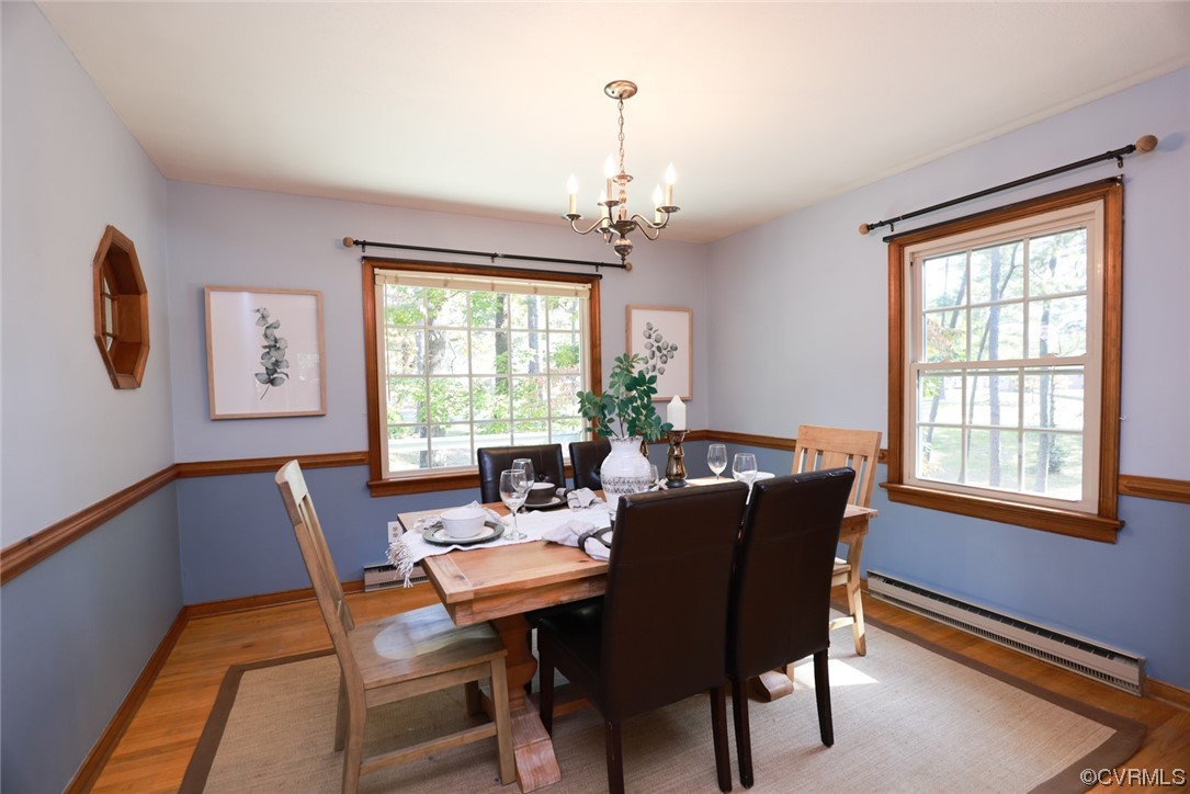7317 Creighton Road Mechanicsville, VA 23111 - Photo 17 of 46 a view of a dining room with furniture window and outside view