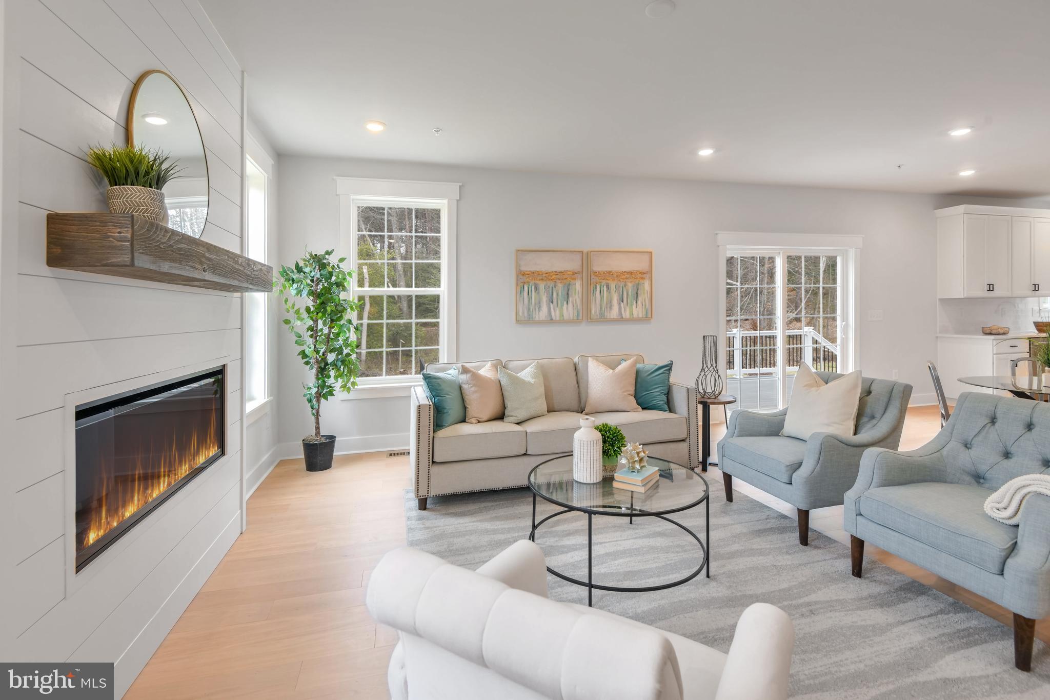 Eliana Court Laurel, MD 20708 - Photo 12 of 46 a living room with furniture potted plant and a fireplace