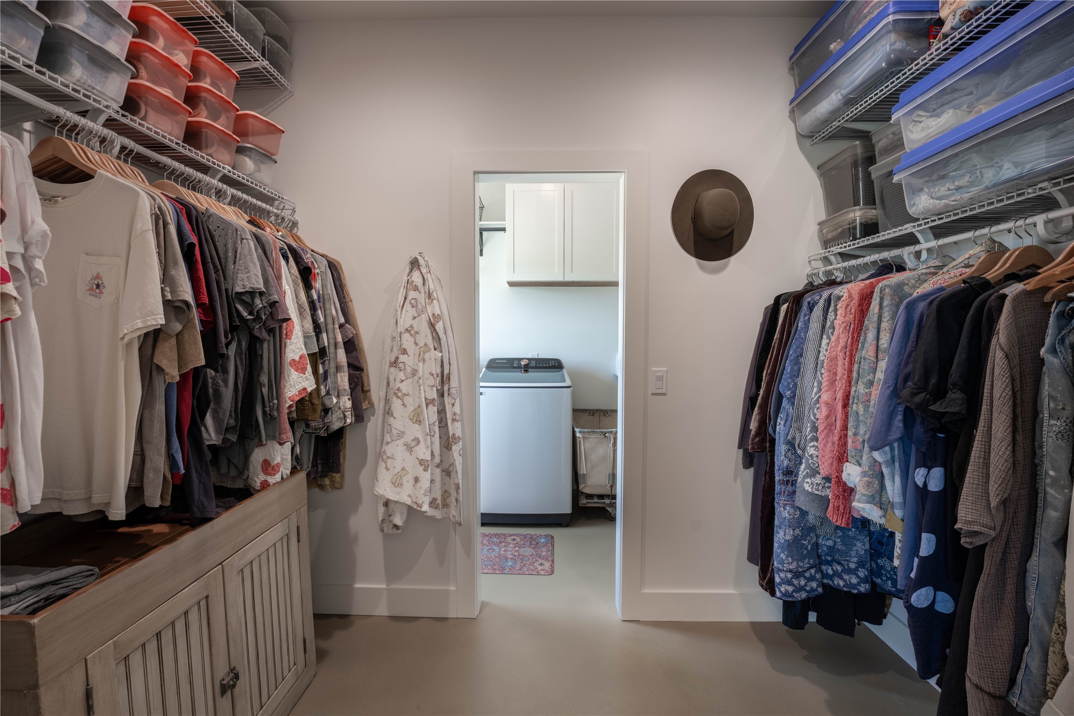4707 Guenther Road La Grange, TX 78945 - Photo 16 of 26 a view of walk in closet with clothes and shoes