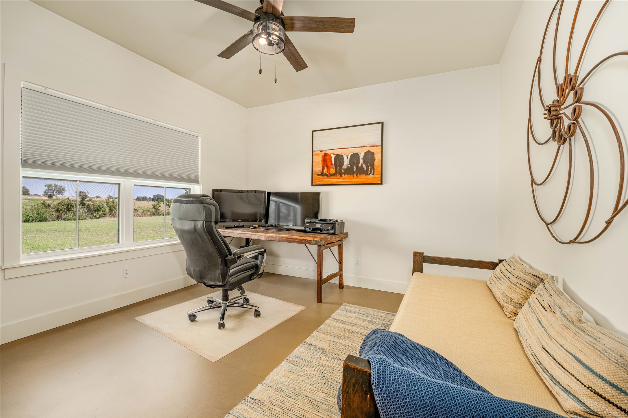 4707 Guenther Road La Grange, TX 78945 - Photo 20 of 26 a view of a workspace with furniture and a window