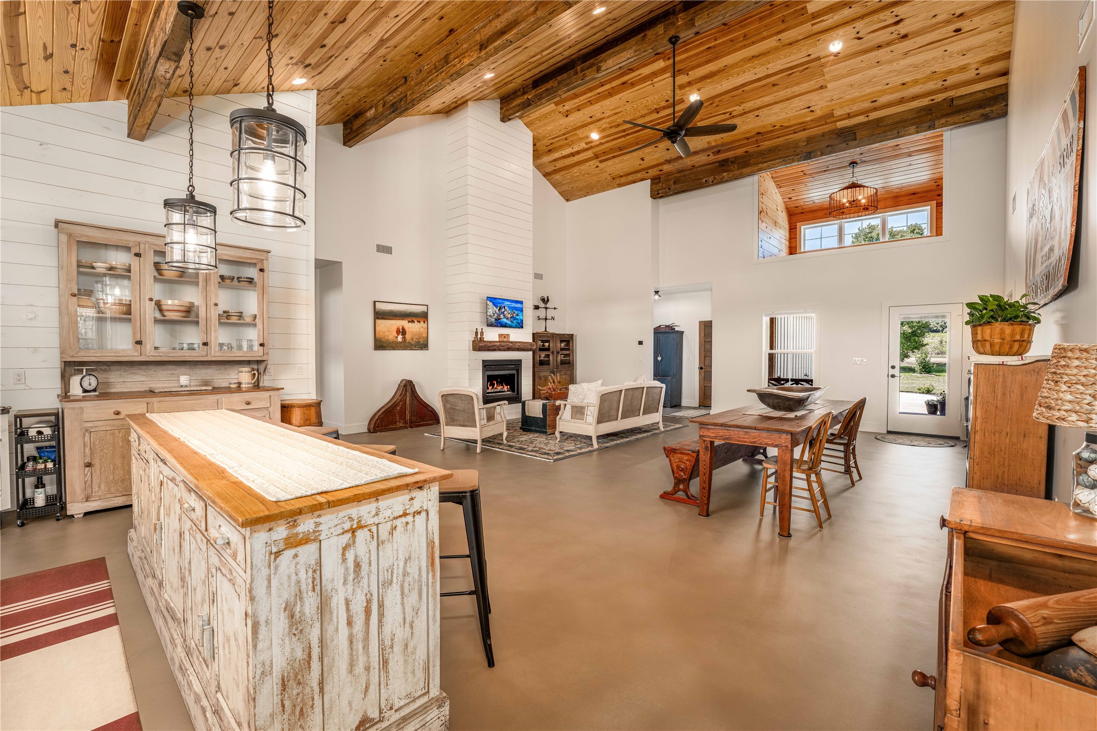 4707 Guenther Road La Grange, TX 78945 - Photo 7 of 26 a view of a dining room with furniture and a chandelier