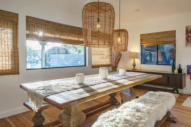 a living room with furniture and a couch