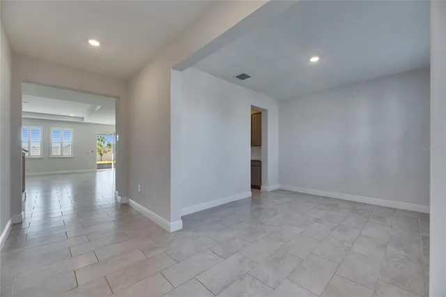 an empty room with a window