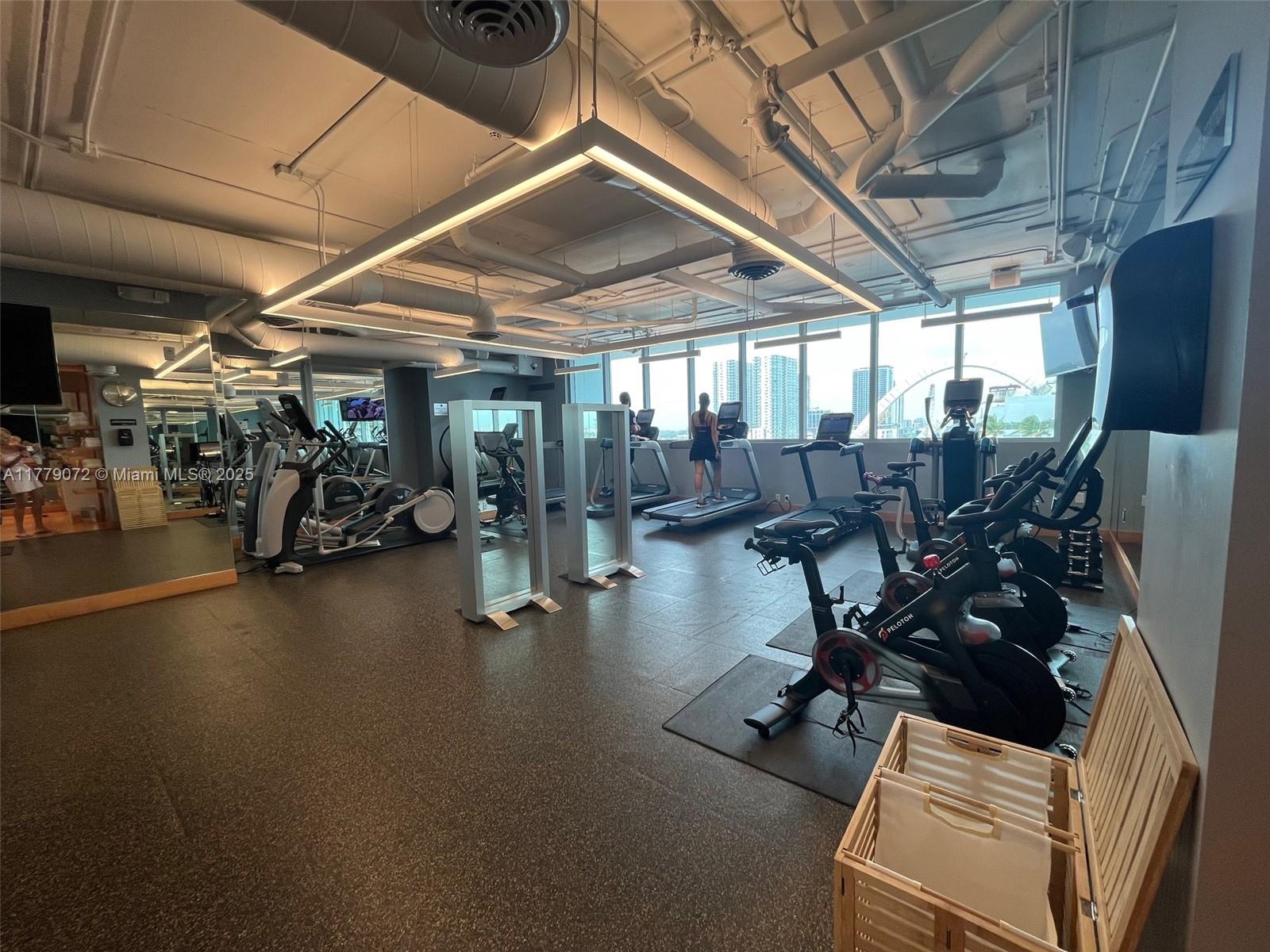 900 Biscayne Boulevard, Unit 4312 Miami, FL 33132 - Photo 32 of 36 a view of a room with gym equipment