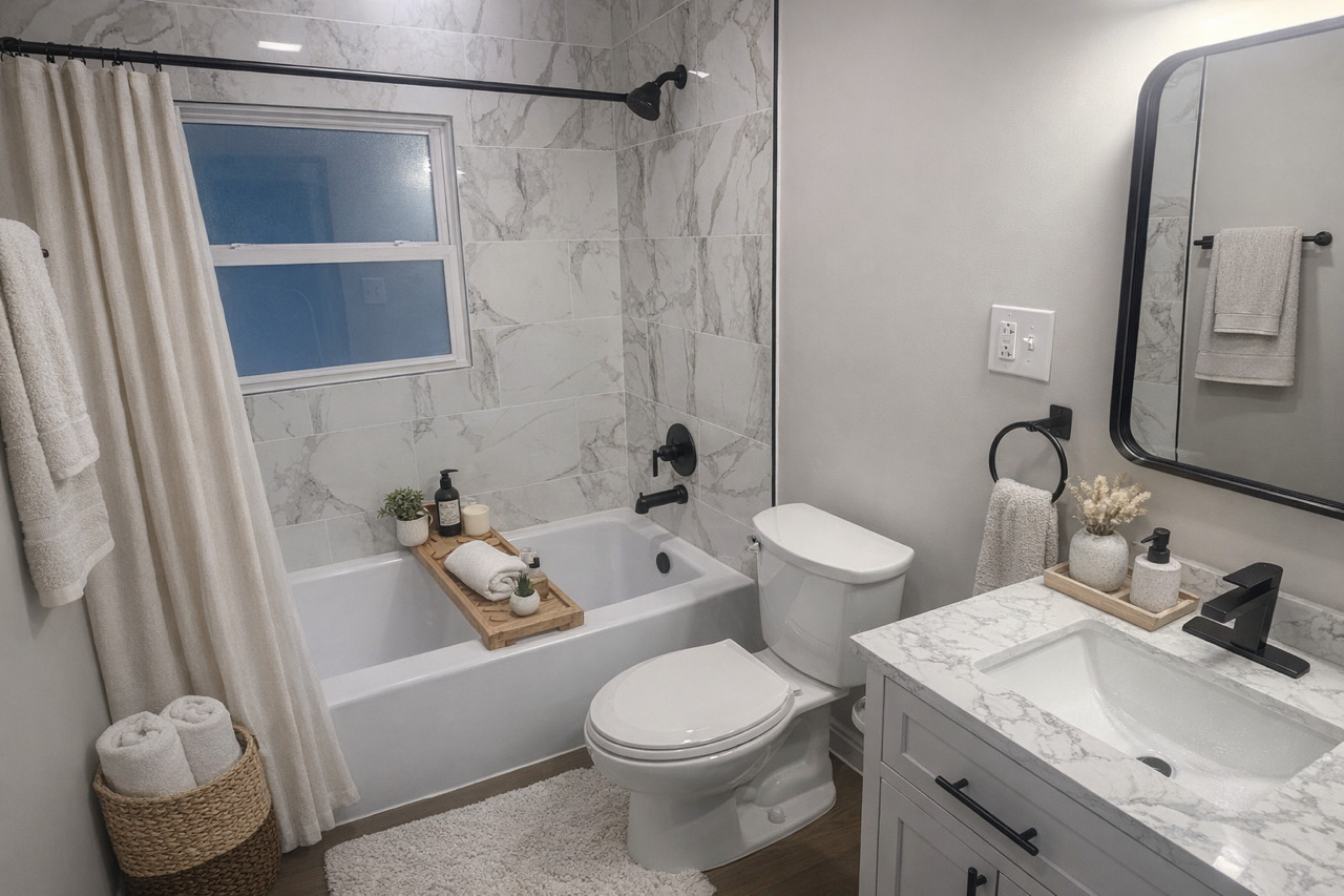 126 Rosedale Court Bloomingdale, IL 60108 - Photo 12 of 26 a bathroom with a sink toilet and shower