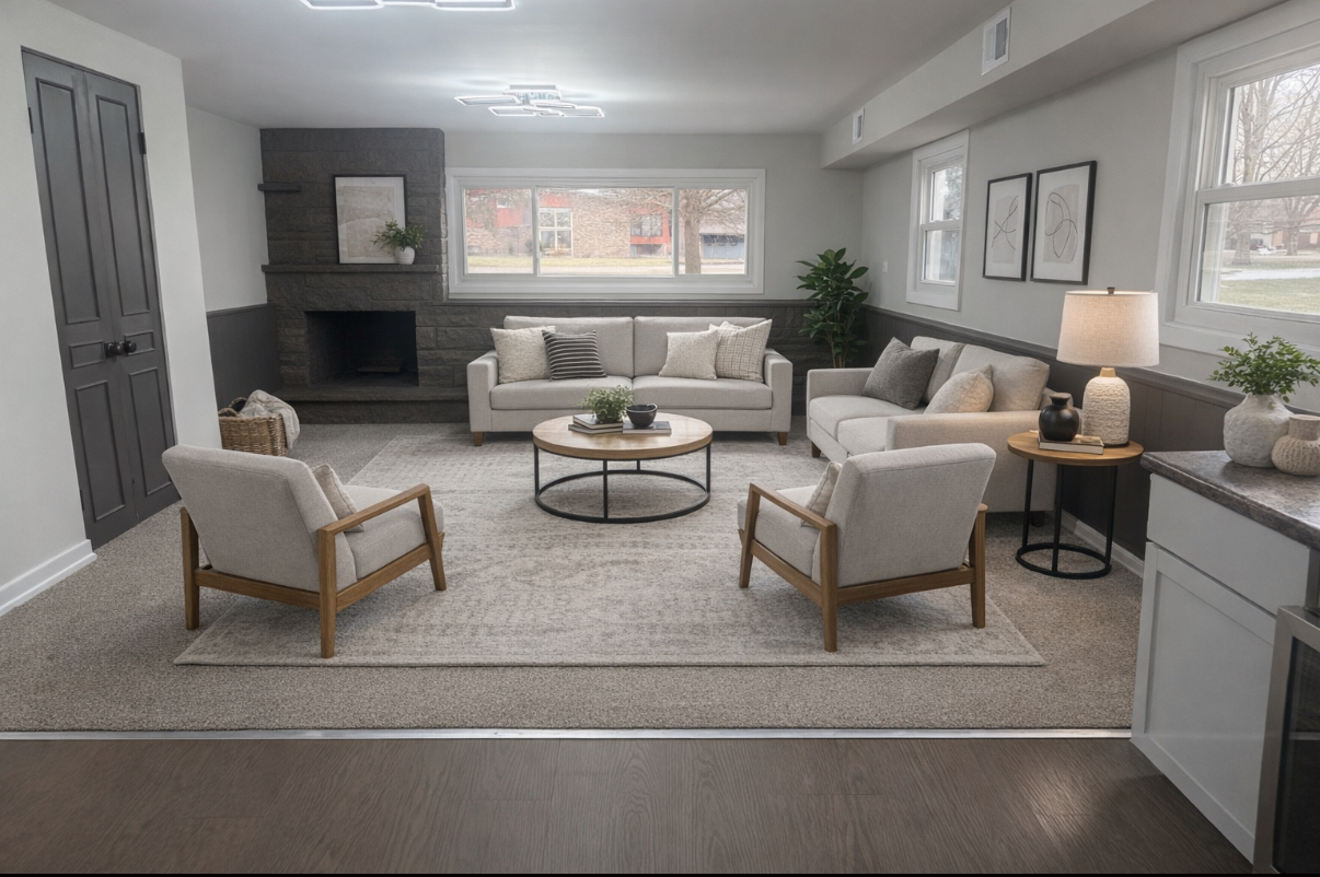 126 Rosedale Court Bloomingdale, IL 60108 - Photo 4 of 26 a living room with furniture and a fireplace