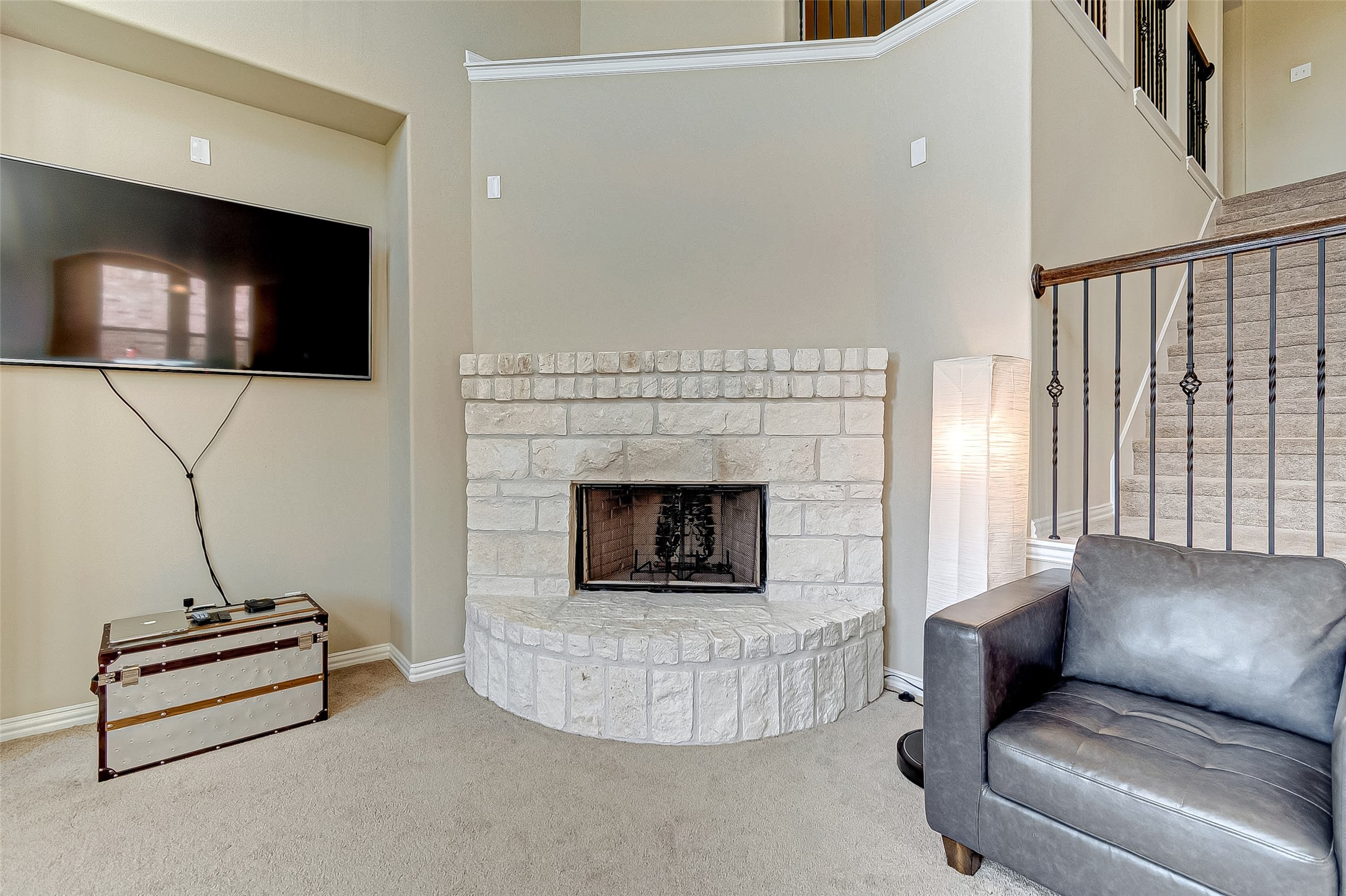 907 River Delta Lane Rosenberg, TX 77469 - Photo 14 of 49 a living room with furniture and a fireplace