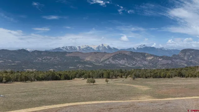 a view of a town with mountain view
