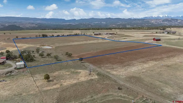 a view of a water with a mountain