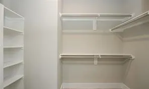 a close view of closet