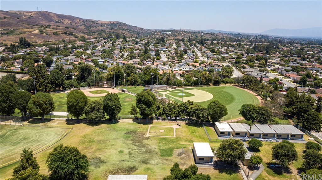 1408 Las Lomas Drive Brea, CA 92821 - Photo 47 of 47 an aerial view of residential houses with outdoor space and trees