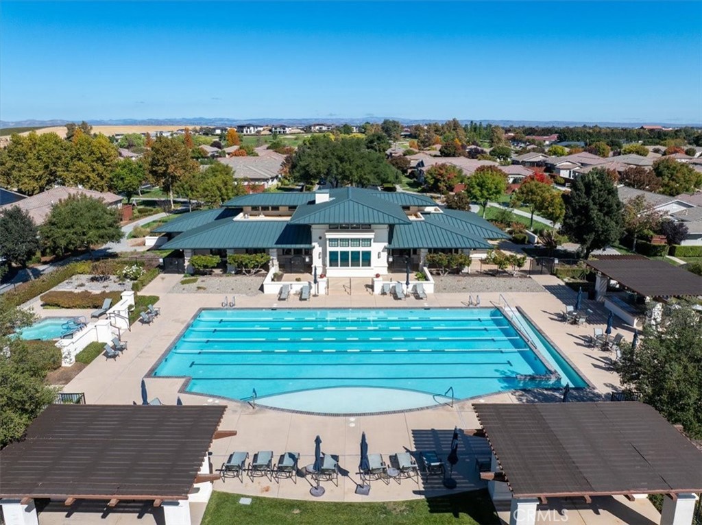 2425 Traditions Loop Paso Robles, CA 93446 - Photo 33 of 34 an aerial view of a house with a swimming pool