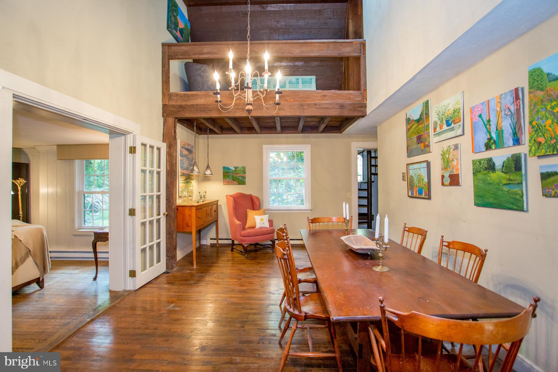 5131 Toll Gate Road Pipersville, PA 18947 - Photo 17 of 53 Dining room/sitting area & spiral stairs location