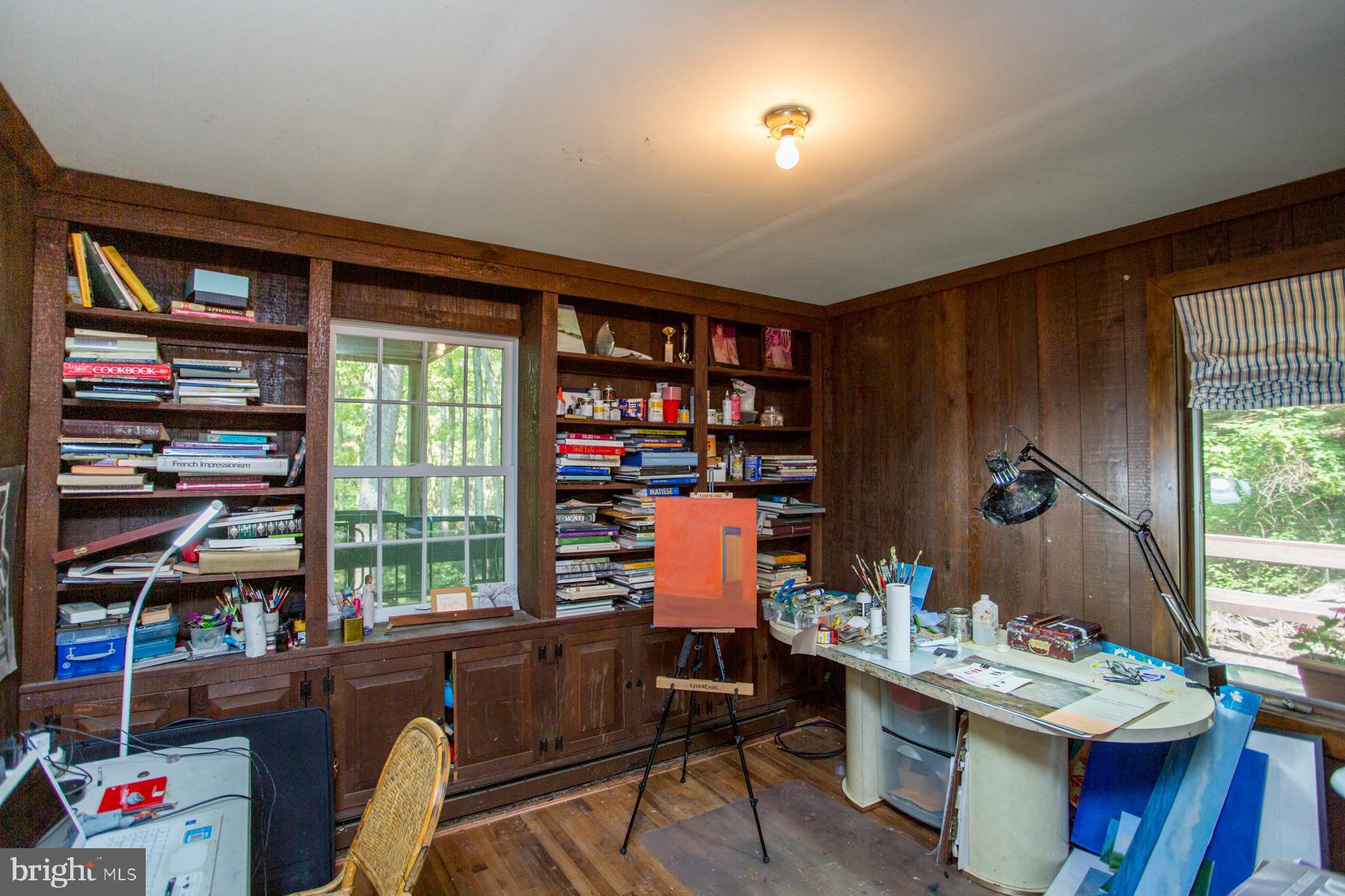 5131 Toll Gate Road Pipersville, PA 18947 - Photo 32 of 53 Bedroom 2 w/hand hewn walls & built-ins