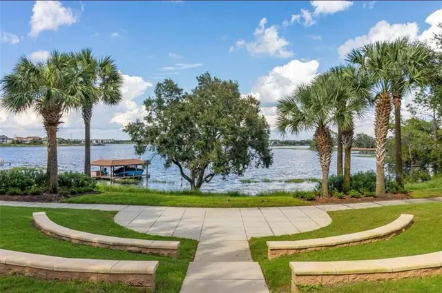 a view of a wooden bridge