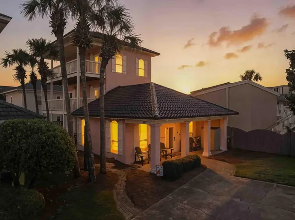 a view of a house with a patio