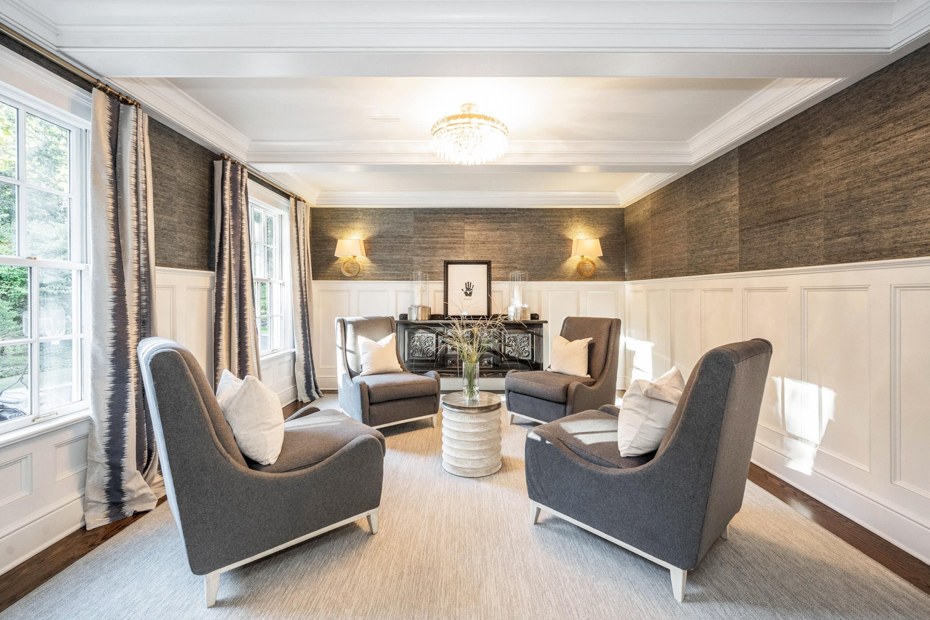 41 Delafield Island Road Darien, CT 06820 - Photo 5 of 30 a living room with furniture and a large window