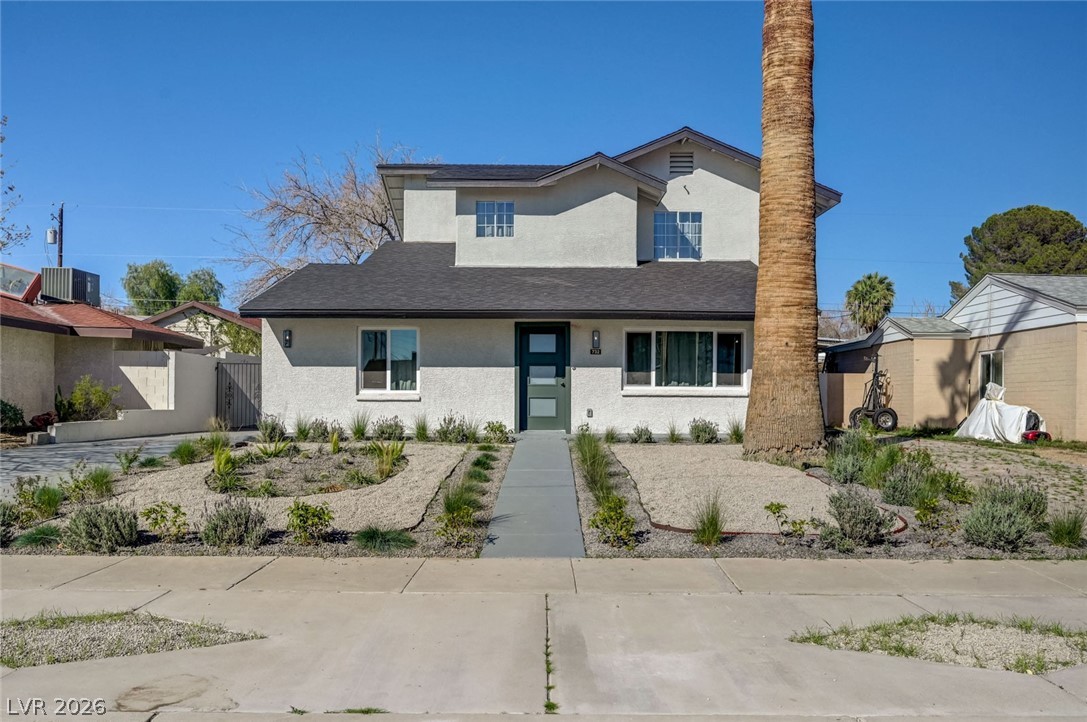 732 8th Street Boulder City, NV 89005 - Photo 12 of 15 View of front facade with stucco siding and a shingled roof