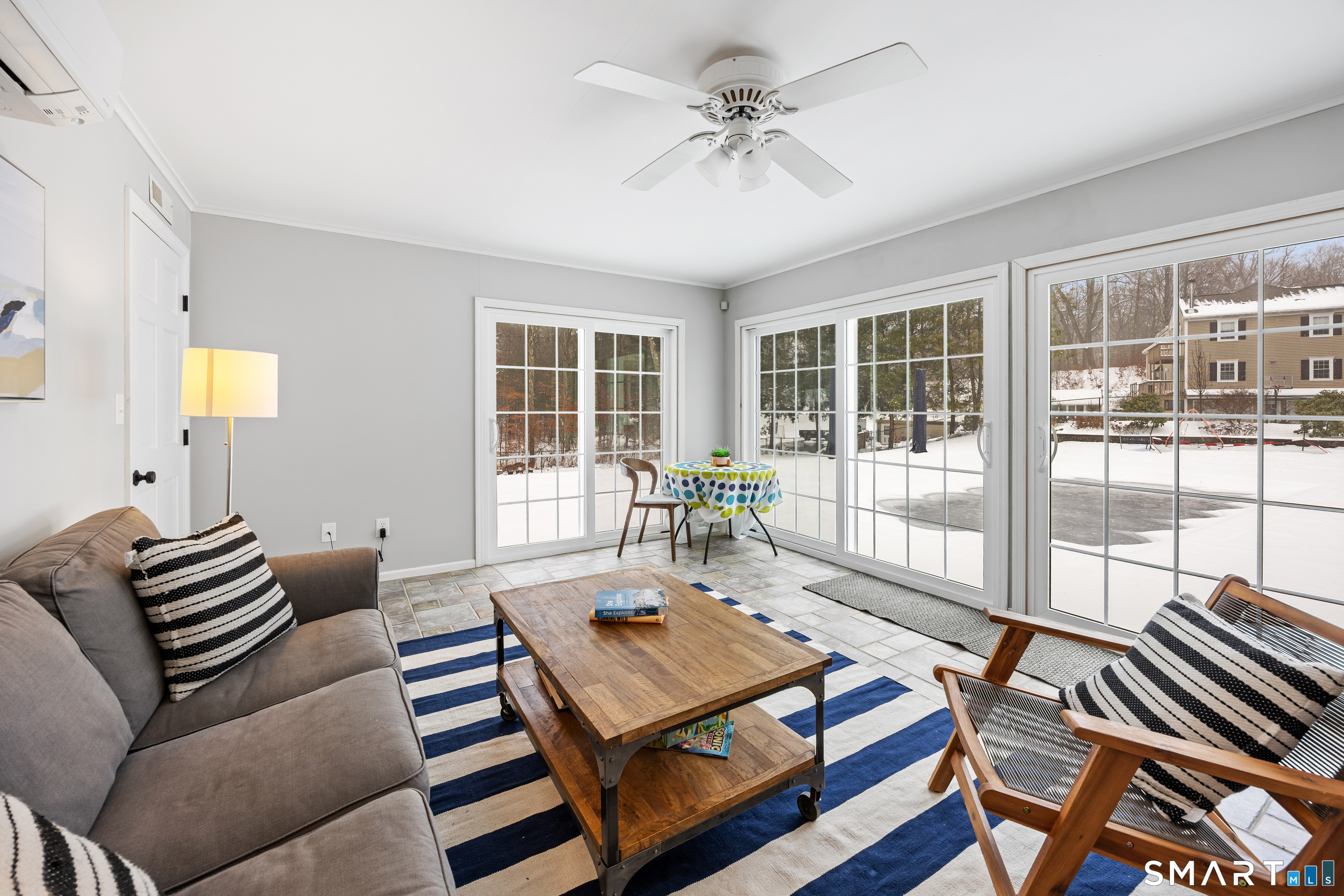 5 Crosswood Road Farmington, CT 06032 - Photo 13 of 40 a living room with furniture and a floor to ceiling window