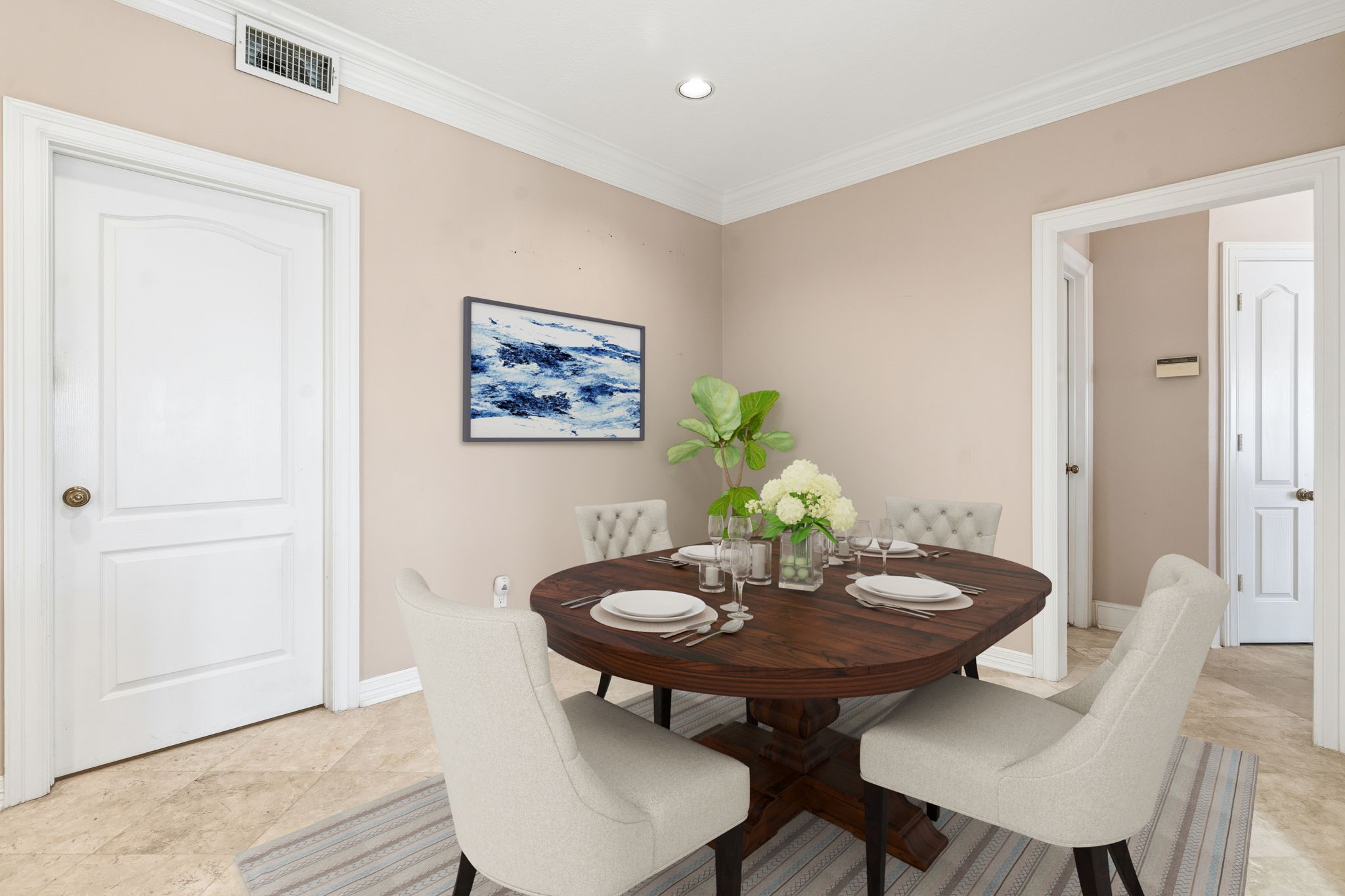106 Cove Point Montgomery, TX 77356 - Photo 14 of 48 a view of a dining room with furniture and wooden floor