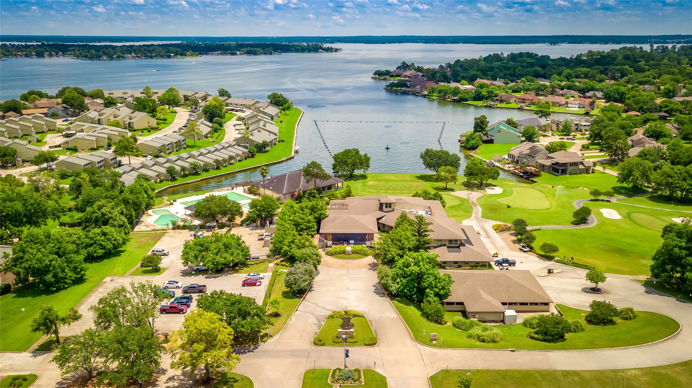 106 Cove Point Montgomery, TX 77356 - Photo 41 of 48 an aerial view of a house with a lake view