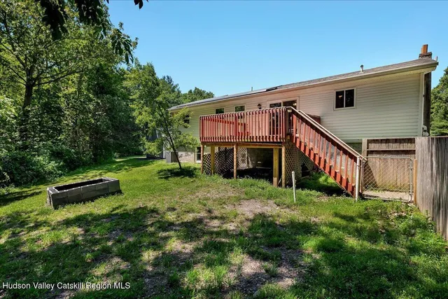 a view of wooden deck