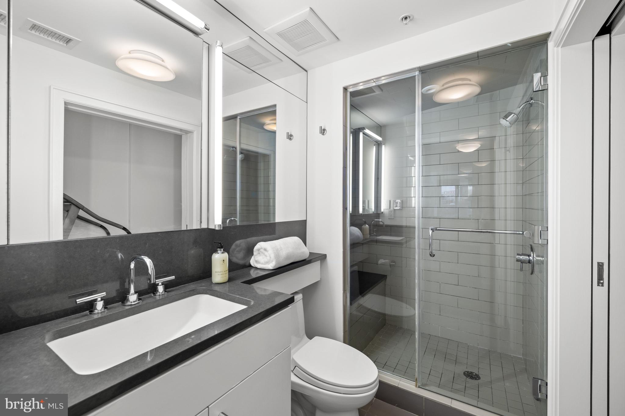 2002 Massachusetts Avenue Northwest, Unit R3 Washington, DC 20036 - Photo 23 of 27 a bathroom with a sink a toilet and shower