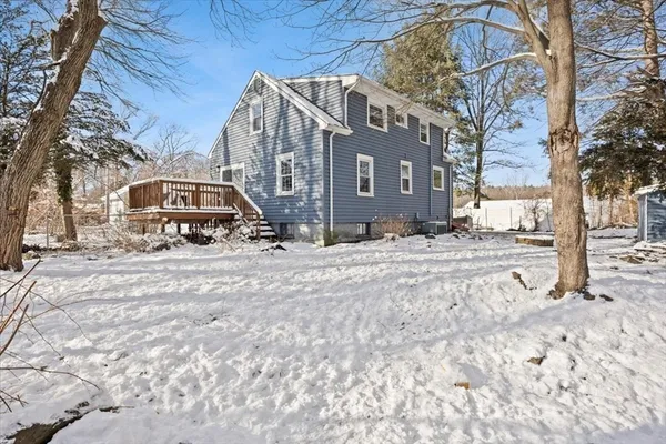 a view of road with large building