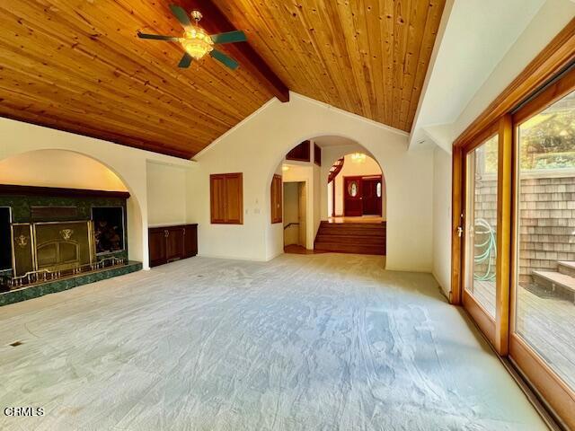 33370 Little Valley Road Fort Bragg, CA 95437 - Photo 16 of 70 a view of a hall with a fireplace