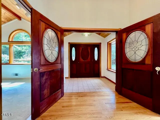 a view of a livingroom with a staircase