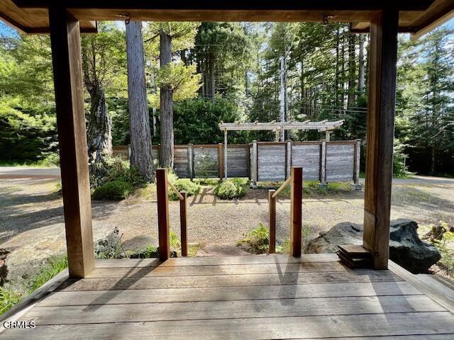 33370 Little Valley Road Fort Bragg, CA 95437 - Photo 62 of 70 a view of a porch with seating space