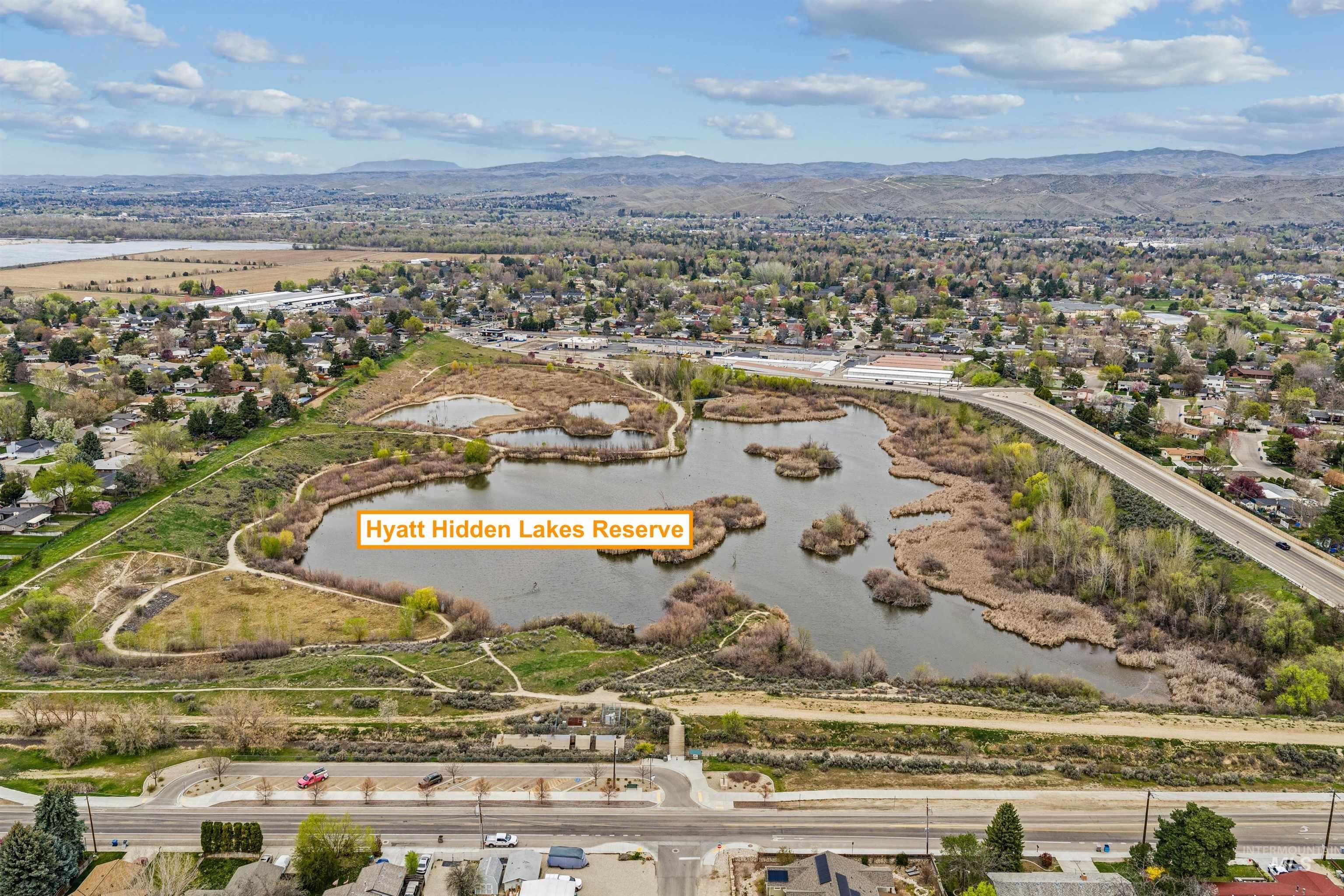 9709 West McMillan Road Boise, ID 83704 - Photo 48 of 50 Aerial view of a water and mountain view