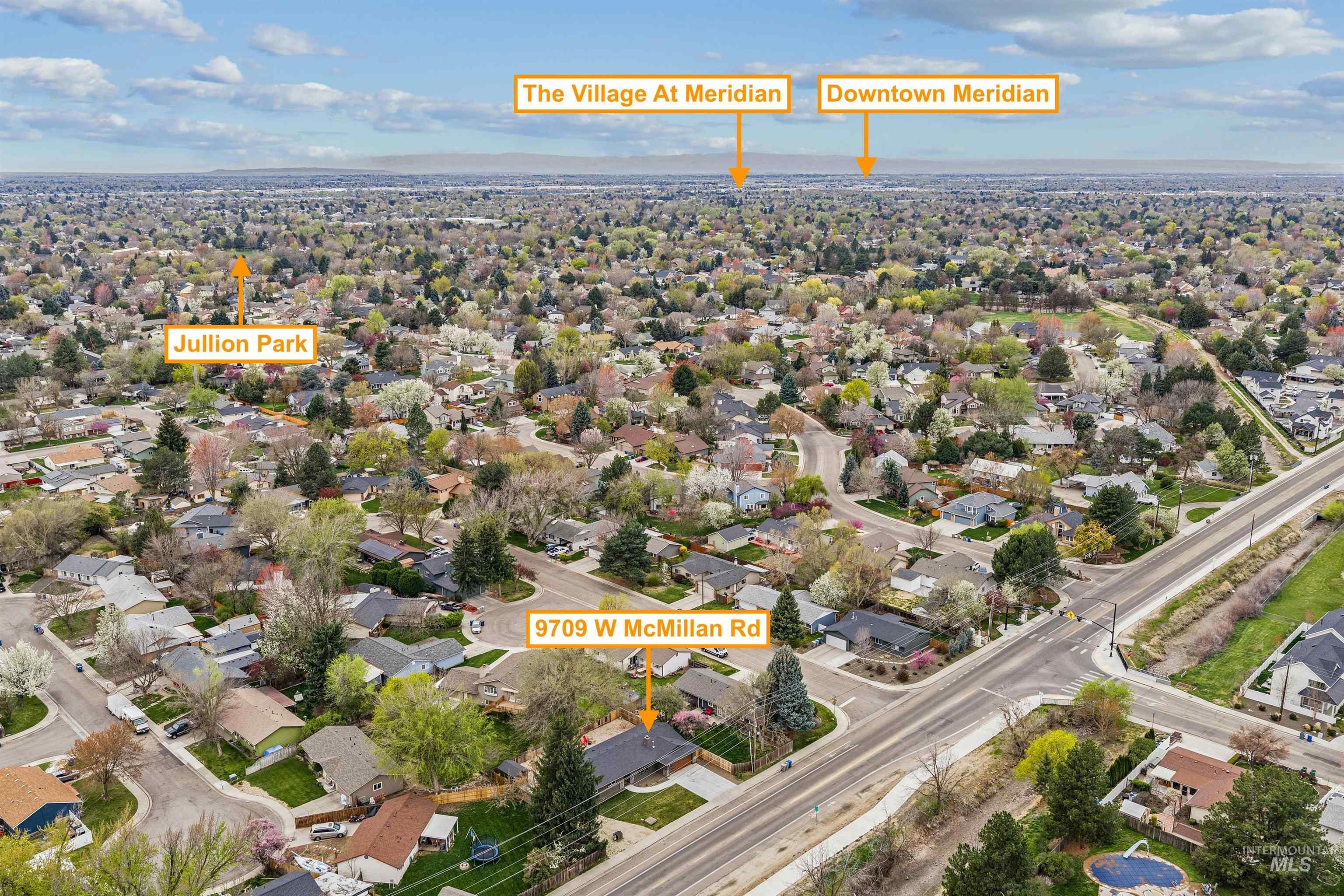 9709 West McMillan Road Boise, ID 83704 - Photo 49 of 50 Aerial perspective of suburban area