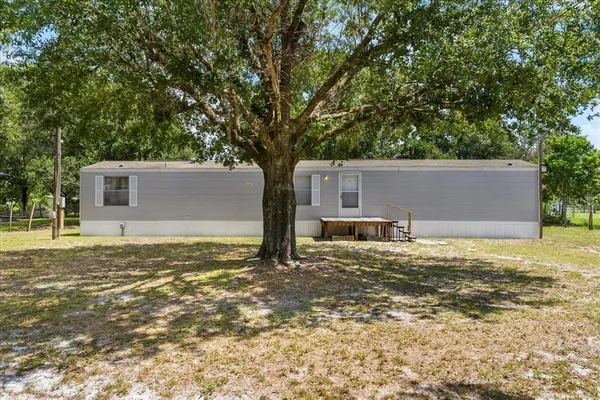 a backyard of a house
