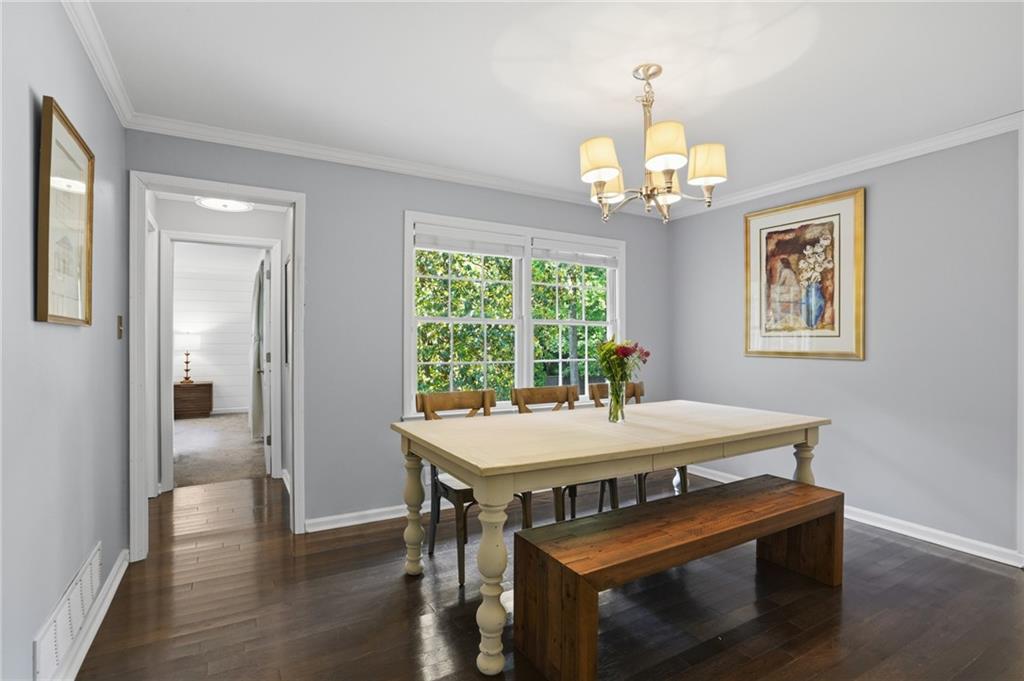 4000 Lower Roswell Road Marietta, GA 30068 - Photo 13 of 25 a view of a dining room with furniture window and wooden floor