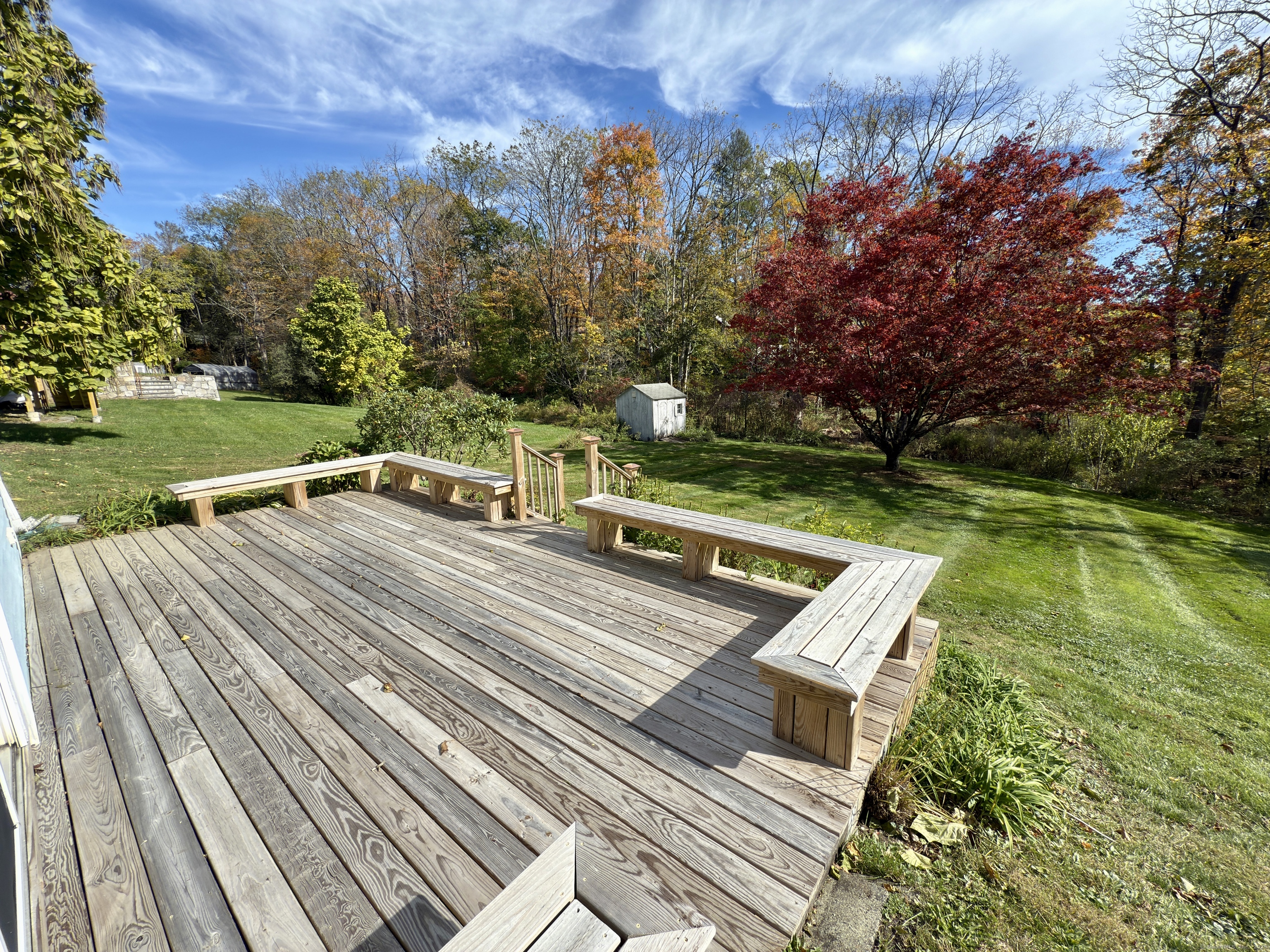 8 Main Street North Bethlehem, CT 06751 - Photo 23 of 32 a view of a wooden deck with a yard