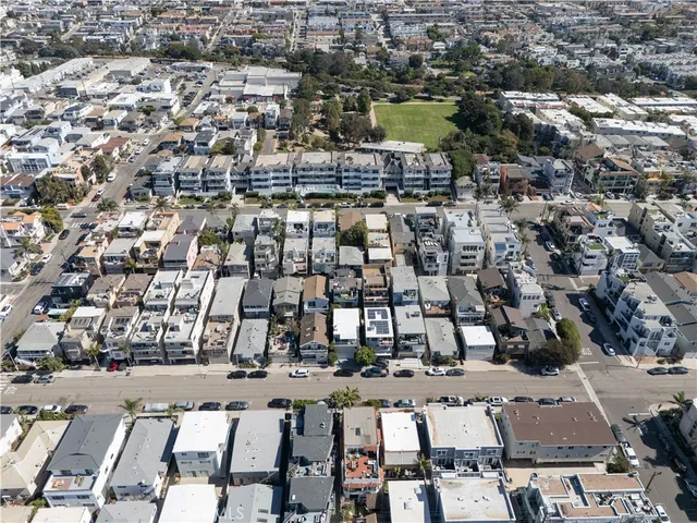 an aerial view of a city