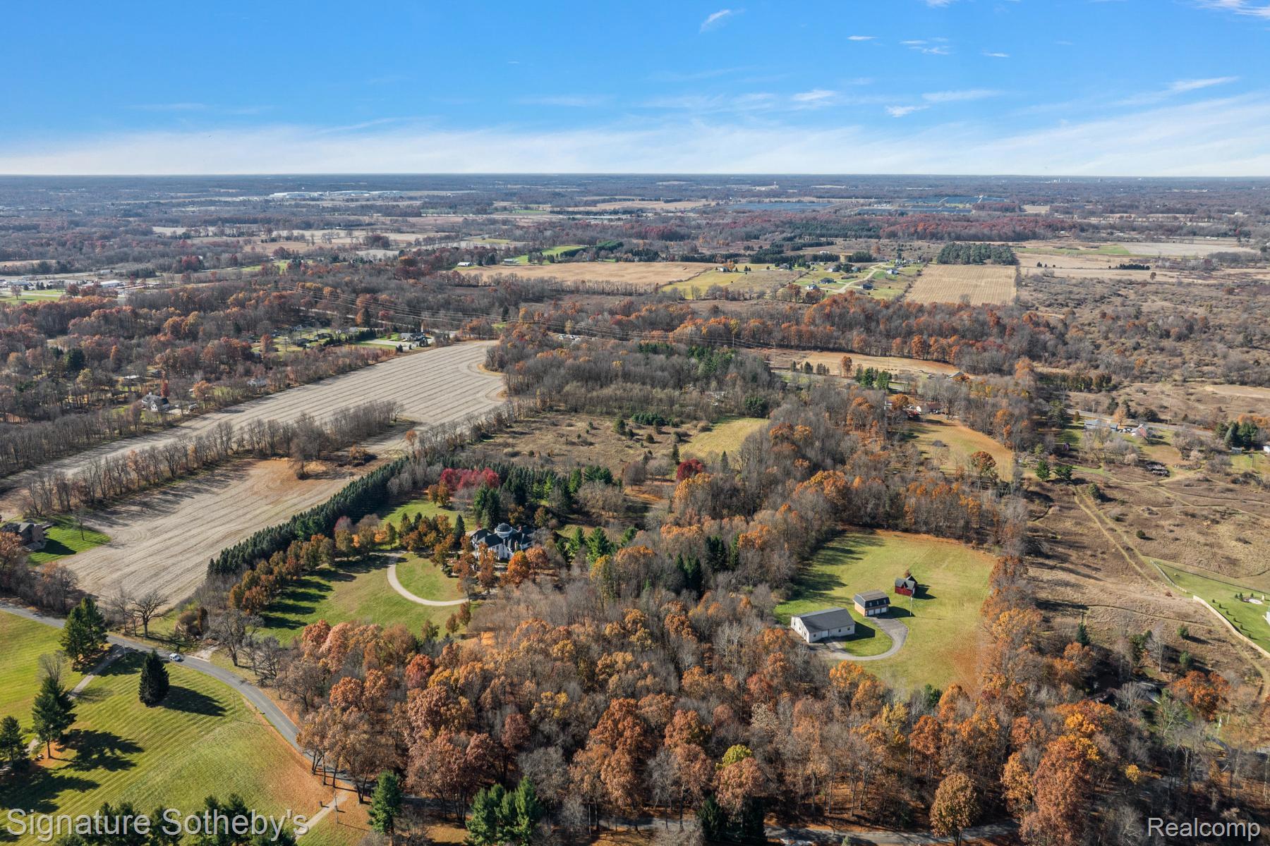 16385-16475 17 1/2 Mile Road Marshall, MI 49068 - Photo 2 of 48 Aerial view of property's location with rural landscape