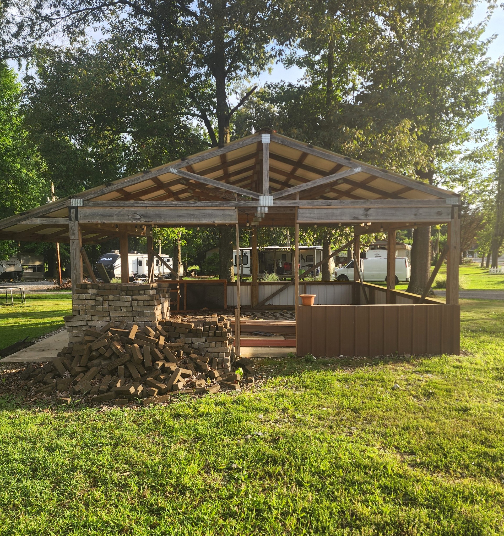 45 Walker Road Springville, TN 38256 - Photo 18 of 20 a view of swimming pool with lawn chairs under an umbrella
