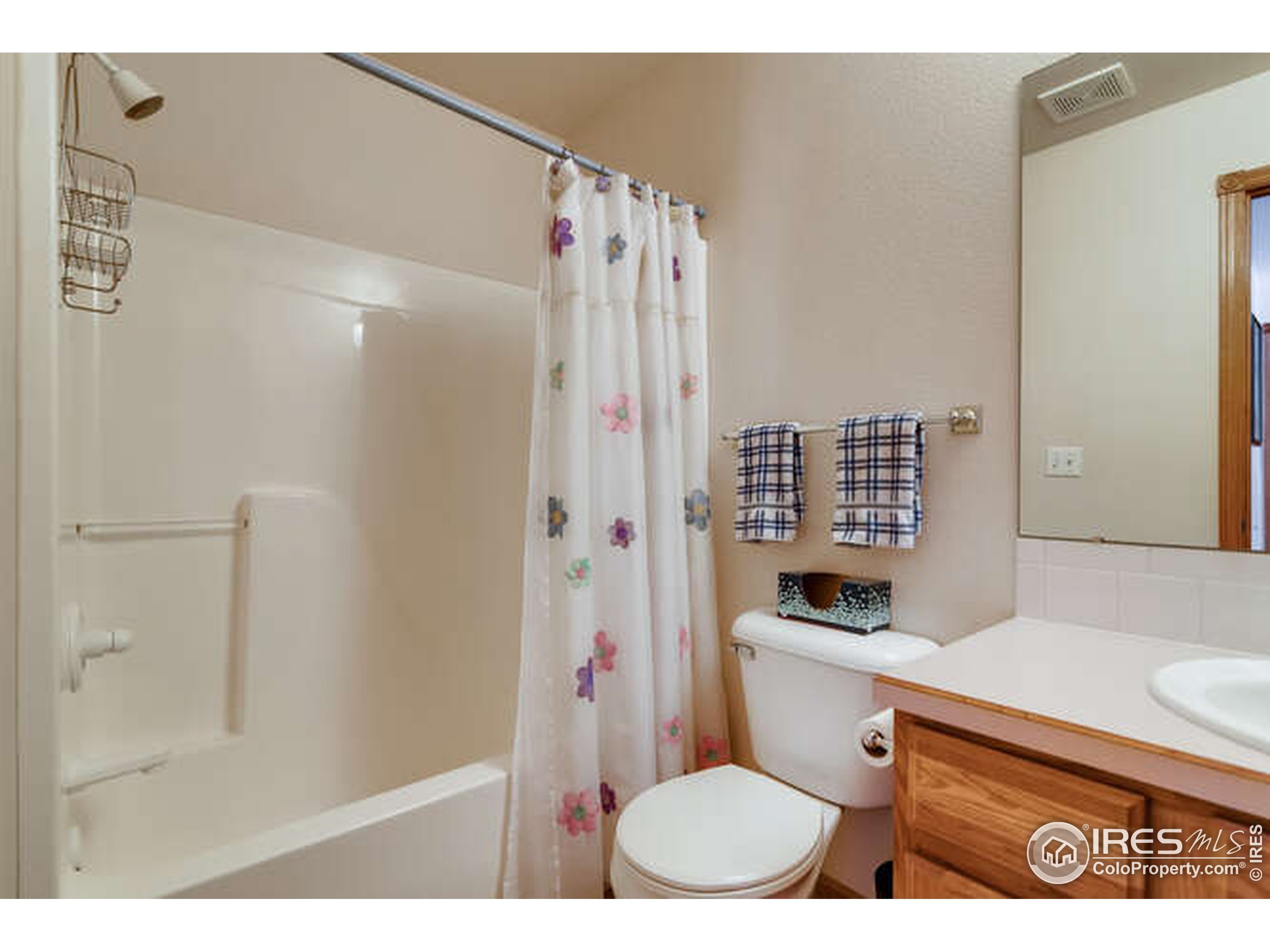 206 Victoria Street Berthoud, CO 80513 - Photo 21 of 29 a bathroom with a sink toilet vanity and shower