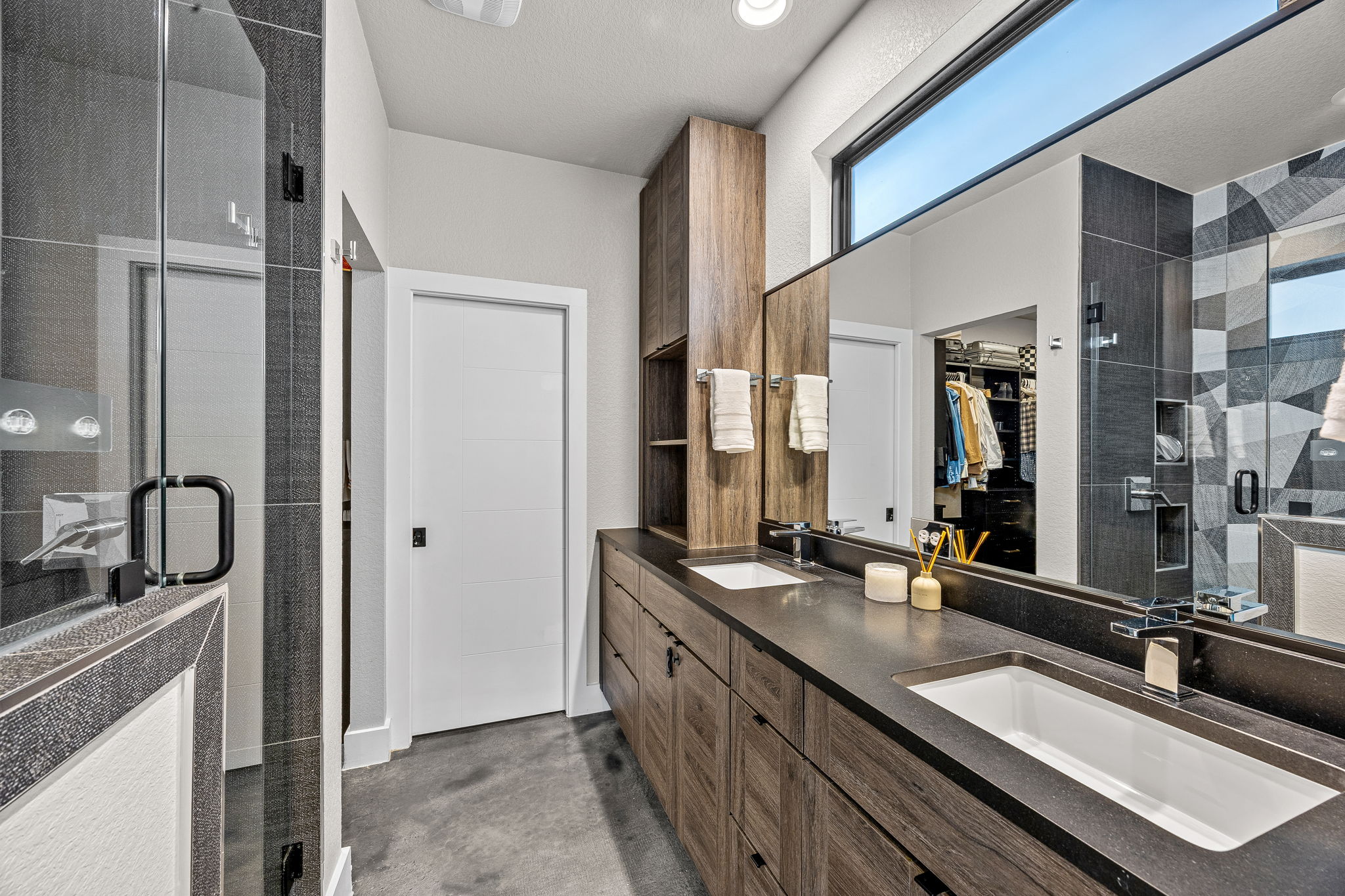 408 Martin Luther King Jr Street Georgetown, TX 78626 - Photo 14 of 35 a bathroom with double vanity sinks and a mirror