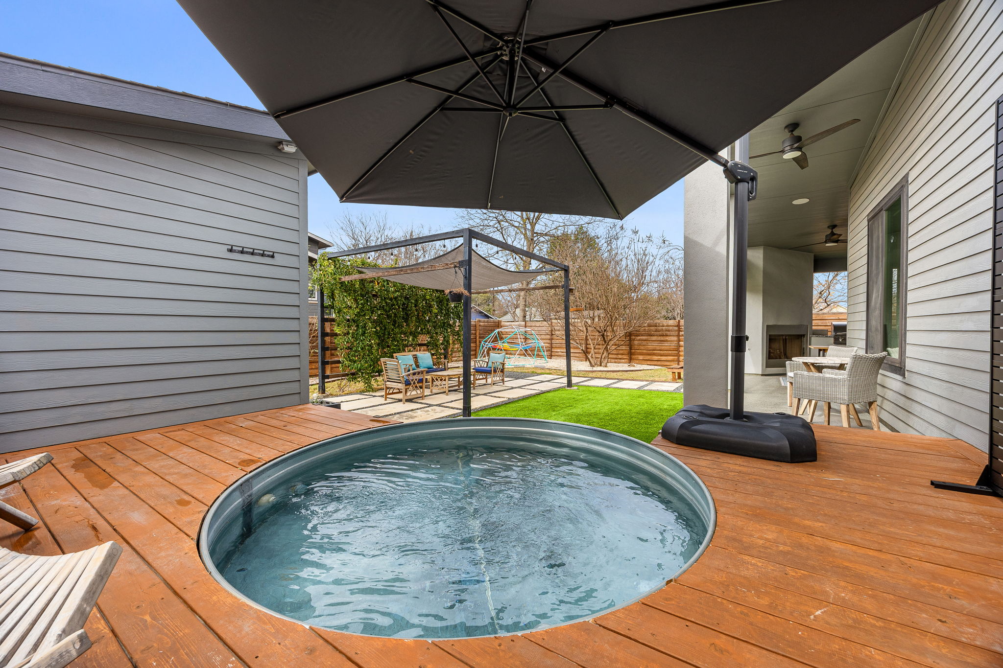 408 Martin Luther King Jr Street Georgetown, TX 78626 - Photo 26 of 35 a view of a swimming pool with a porch