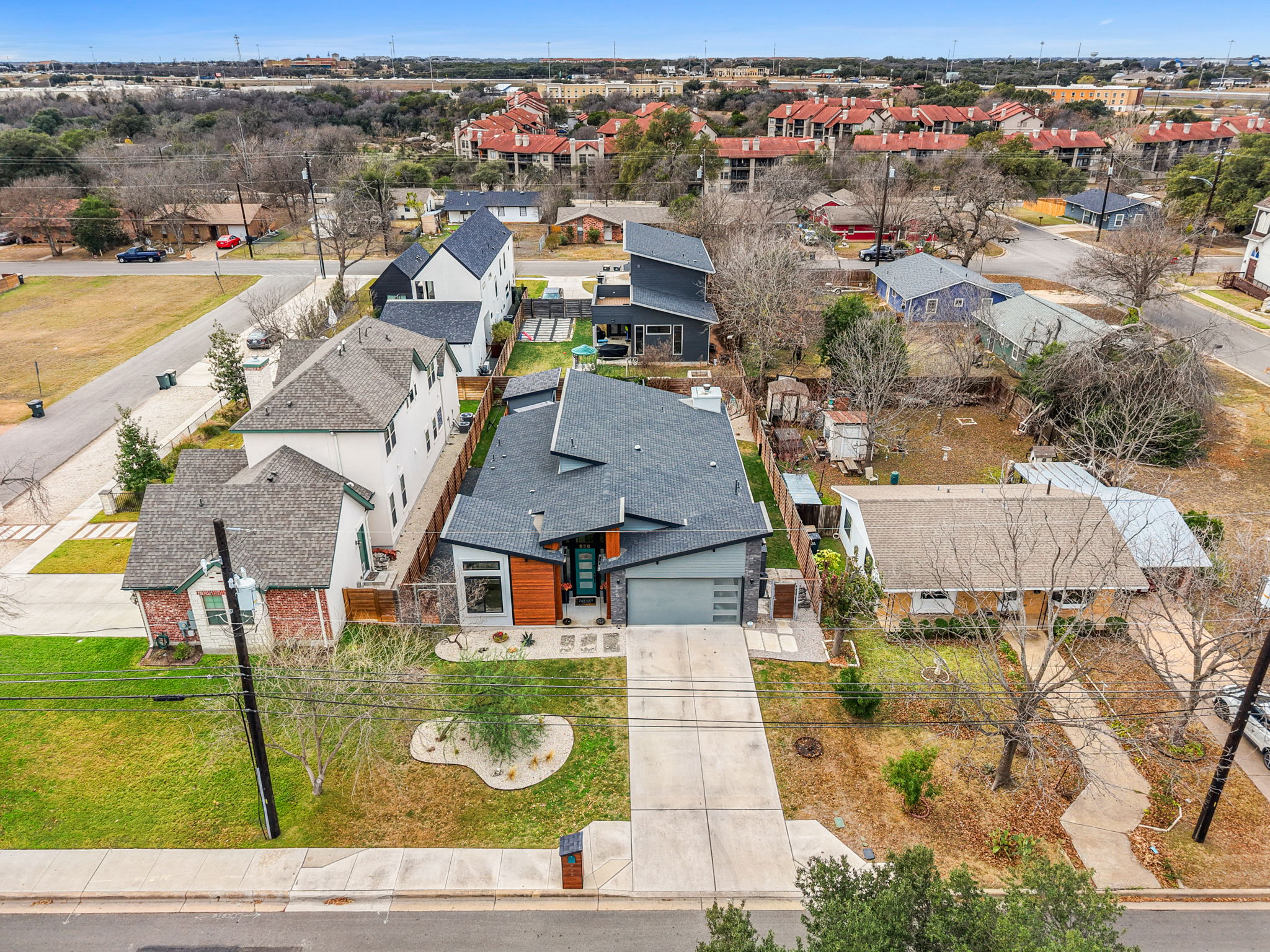 408 Martin Luther King Jr Street Georgetown, TX 78626 - Photo 30 of 35 an aerial view of residential houses with outdoor space and parking