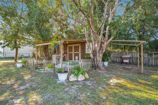 a backyard of house with green space