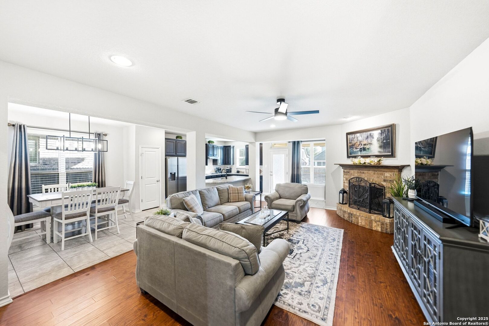 30622 Horseshoe Path Bulverde, TX 78163 - Photo 4 of 44 a living room with furniture and a flat screen tv