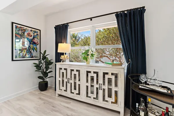a living room with furniture and window