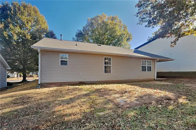 a backyard of a house
