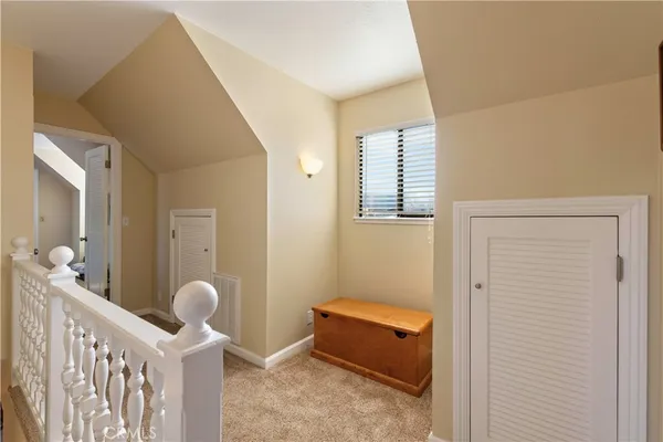 a view of hallway with stairs