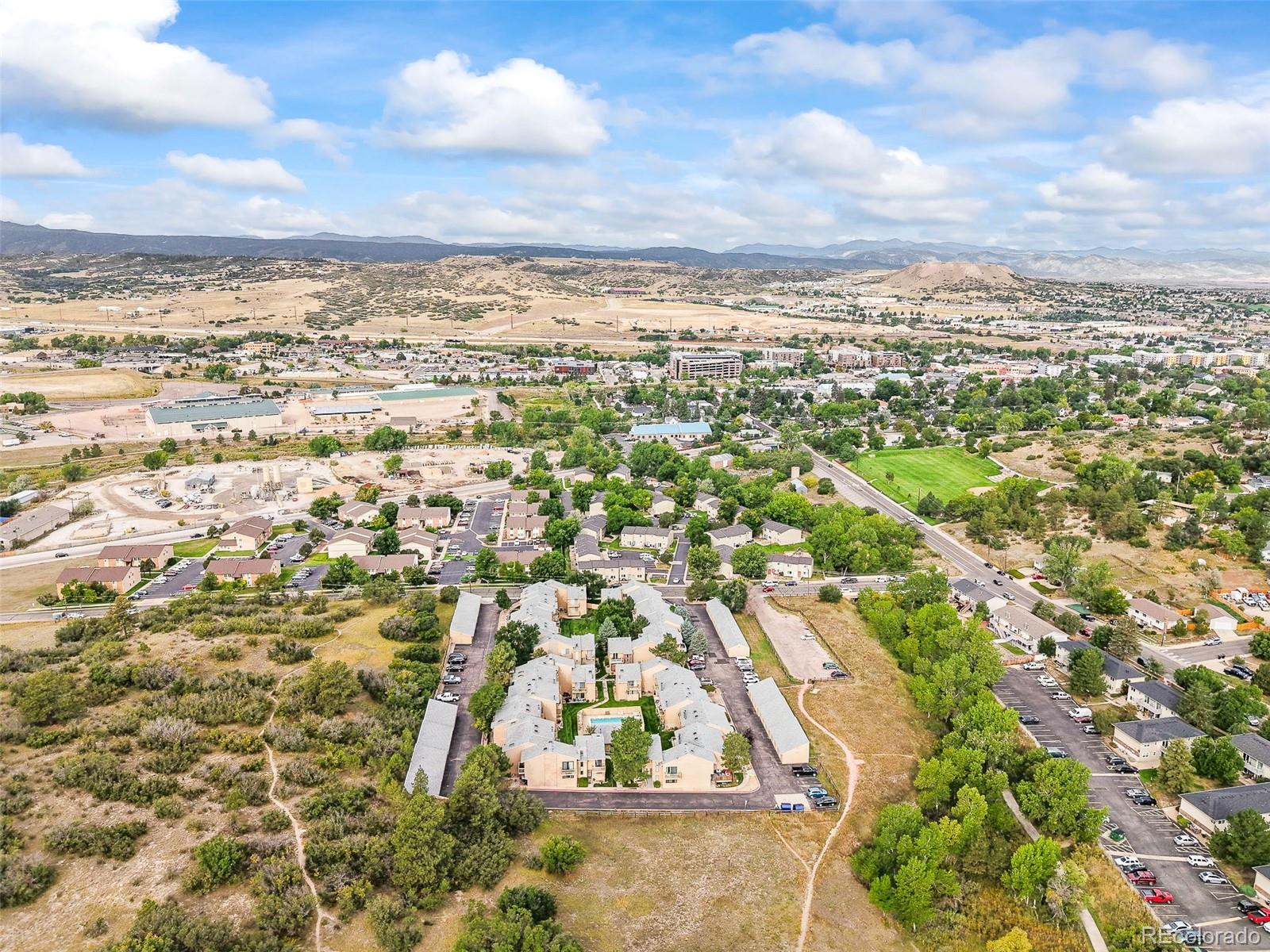 232 South Oman Road Castle Rock, CO 80104 - Photo 46 of 50 an aerial view of residential houses with outdoor space