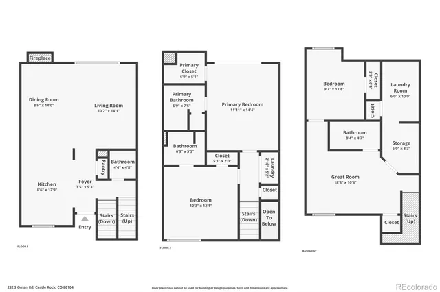 $390,000 | 232 South Oman Road, Castle Rock, CO 80104